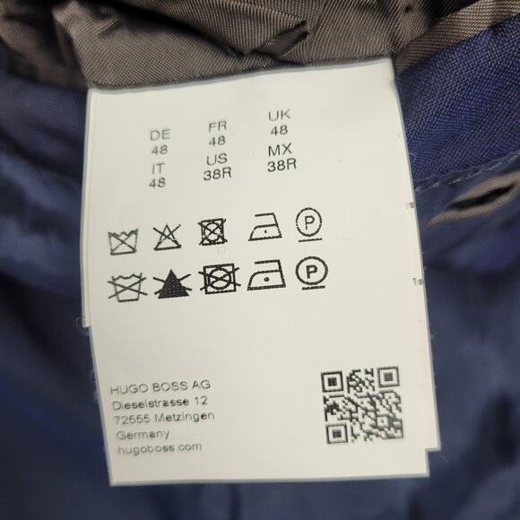 Hugo Boss Reda super 110 wool blazer jacket navy blue 38 regular - Picture 11 of 12